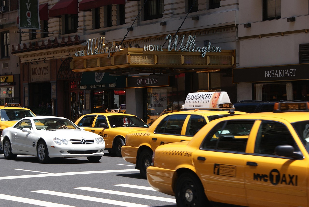 cab, car wallpapers, new york, yellow cab, car, traffic, yellow